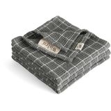 Walra - Dry with Cubes - Vaatdoek - Zwart - 100% Katoen - Set van 3