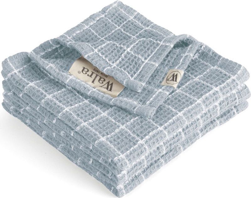 Walra Vaatdoek Katoen Dry with Cubes 3x Jeans Blauw