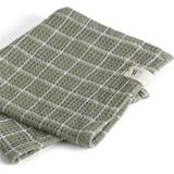Walra Vaatdoek Katoen Dry with Cubes 3x Legergroen