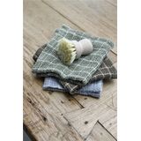 Walra Vaatdoek Katoen Dry with Cubes 3x Legergroen