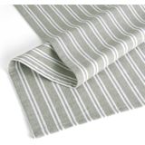 Walra - Dry Cubes Uni, Stripes & Blocks - Theedoeken - Legergroen - 100% Katoen - Set van 3