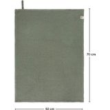 Walra - Dry Cubes Uni, Stripes & Blocks - Theedoeken - Legergroen - 100% Katoen - Set van 3