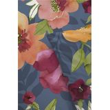 Byrklund Dekbedovertrek Flowering Peonies - 240x220 - 100% Katoen - Blauw