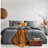 Dekbedovertrek - Wit - Katoen - Eenpersoons