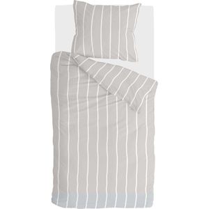 Walra Dekbedovertrek Preppy Pinstripe - 140x220 - 100% Katoen - Grijs