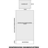 Dekbedovertrek - Blauw - Katoen - Eenpersoons