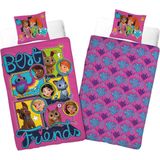 Lego - Friends Squad - Dekbedovertrek - Roze - 100% Katoen - 1 Persoons