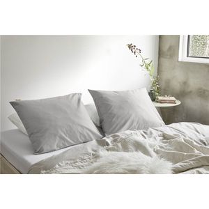 WALRA Kussensloop Crispy Cotton Grijs 60 x 70 cm