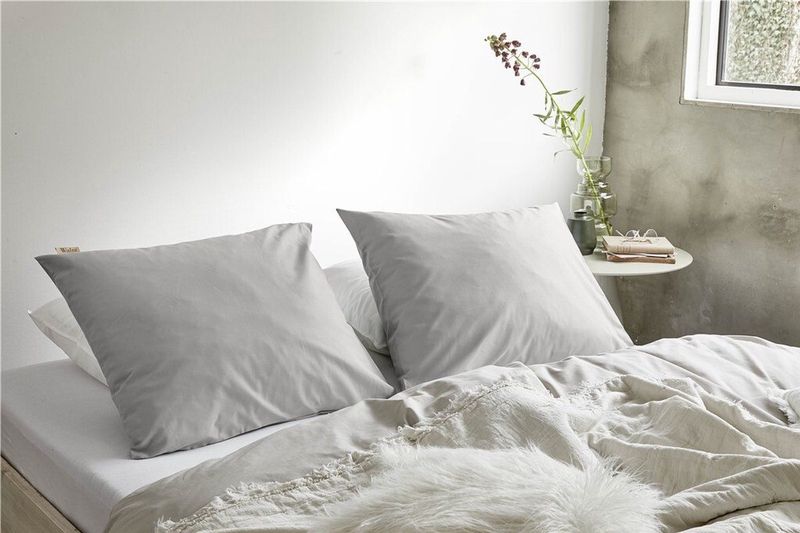 WALRA Kussensloop Crispy Cotton Grijs 60 x 70 cm