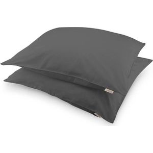 WALRA Kussensloop Crispy Cotton Antraciet 60 x 70 cm