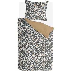 Byrklund Dekbedovertrek Lazy Leopard 100% Katoen Okergeel