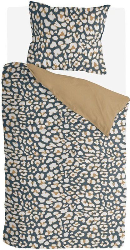 Byrklund Dekbedovertrek Lazy Leopard 100% Katoen Okergeel