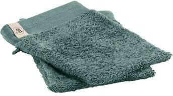 Walra - Soft Cotton - Washandje - Legergroen - 16 x 21 cm - 2 stuks