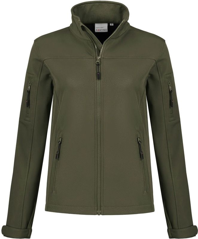 Santino Santo Ladies Softshell Jacket Army maat XS