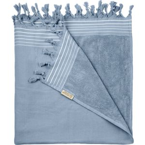 Walra Hamamdoek XXL Remade Cotton - 200x200cm - Blauw