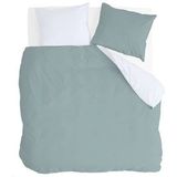 Byrklund Dekbedovertrek Side Way - 140x220 - 100% Katoen - Jade / Wit