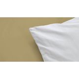 Byrklund Dekbedovertrek Side Way - 200x220 - 100% Katoen - Okergeel / Wit