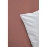 Byrklund Dekbedovertrek Side Way - 140x220 - 100% Katoen - Terra / Wit