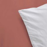 Byrklund Dekbedovertrek Side Way - 140x220 - 100% Katoen - Terra / Wit