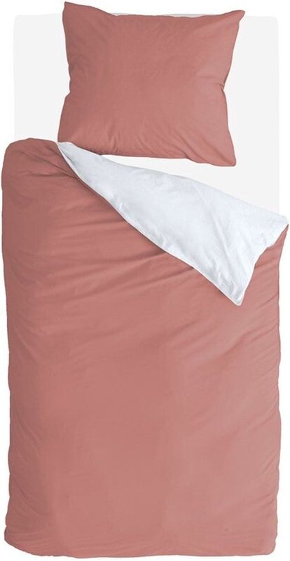 Byrklund Dekbedovertrek Side Way - 140x220 - 100% Katoen - Terra / Wit