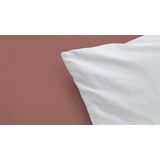 Byrklund Dekbedovertrek Side Way - 200x220 - 100% Katoen - Terra / Wit