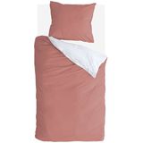 Byrklund Dekbedovertrek Side Way - 240x220 - 100% Katoen - Terra / Wit