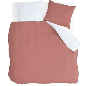 Byrklund Dekbedovertrek Side Way - 240x220 - 100% Katoen - Terra / Wit