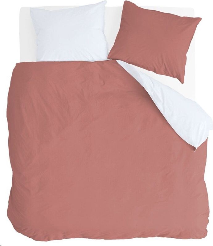 Byrklund Dekbedovertrek Side Way - 240x220 - 100% Katoen - Terra / Wit