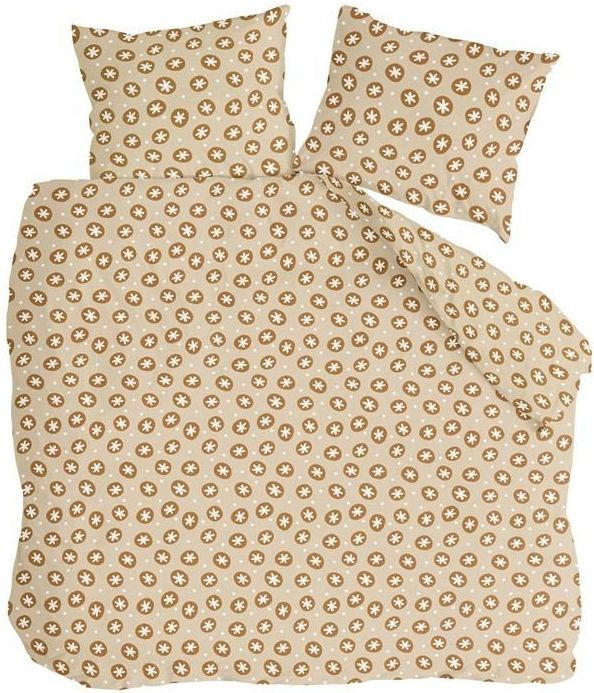 Walra - Dekbedovertrek Bubble Stars - Beige - 200x220 cm - 2-Persoons - 100% Renforcé Katoen
