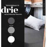 Walra Travel Textiles - Camper en caravan beddengoed - Multifit jersey hoeslaken - Queens bed - Grijs