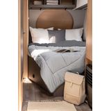 Walra Travel Textiles - Camper en caravan beddengoed - Dekbed 140 x 200 - Travel Bed-in-Bag - Lichtgrijs / Antraciet
