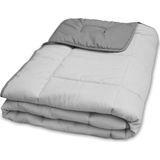 Walra Travel Textiles - Camper en caravan beddengoed - Dekbed 140 x 200 - Travel Bed-in-Bag - Lichtgrijs / Antraciet