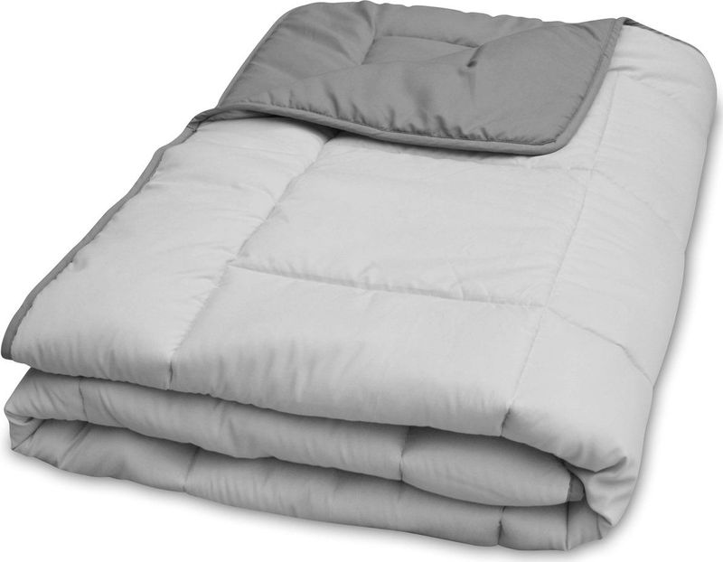 Walra Travel Textiles - Camper en caravan beddengoed - Dekbed 140 x 200 - Travel Bed-in-Bag - Lichtgrijs / Antraciet