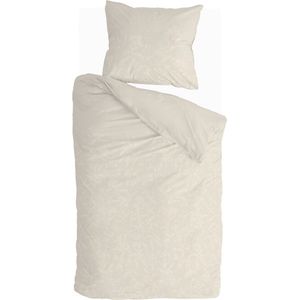 Walra Dekbedovertrek Yarrow Elegance Zand - 140x220 cm - 1-Persoons - Dubbele doorlopende instopstrook - 100% katoen