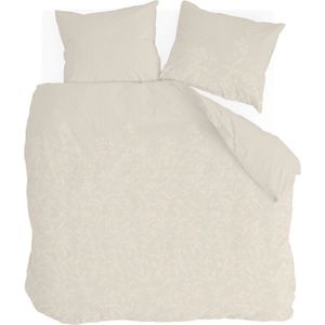 Walra Dekbedovertrek Yarrow Elegance Zand - 200x220 cm - Lits-jumeaux - Dubbele doorlopende instopstrook - 100% katoen