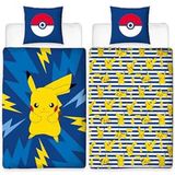 Pokemon Dekbed Overtrek Pikachu - 140 x 200 cm Dubbelzijdig Dekbedovertrek - 1 persoons - 1 Kussensloop