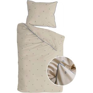 Walra - Dekbedovertrek Spring Tulips - Zand - 140x220 cm - 1-Persoons - 100% Renforcé Katoen