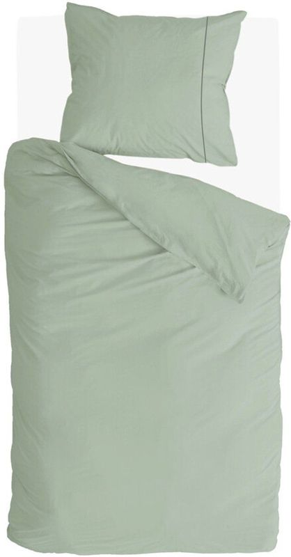 Walra - Remade Uni Essence - Dekbedovertrek - Groen - 140x220 - 100% Katoen