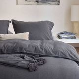 Walra - Soft Comfort - Dekbedovertrek - Antraciet - 140x220 - 100% Katoen