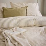 Walra - Dekbedovertrek Cozy Blocks - Zand - 240x220 cm - Lits-jumeaux - 100% Flanel Katoen