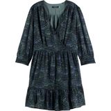 Scotch & Soda - Wrap Mini Jurk - Groen - Dames - Polyester
