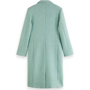 Scotch & Soda Dames Green Melange Single Breasted Boucle Coat wollen jas, Light Mint 0680, L