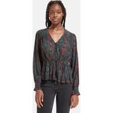Scotch & Soda - 175357 - Peplum Top - Snake - 100% Viscose (LENZING™ ECOVERO™)