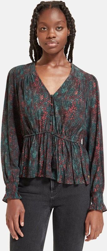 Scotch & Soda - 175357 - Peplum Top - Snake - 100% Viscose (LENZING™ ECOVERO™)