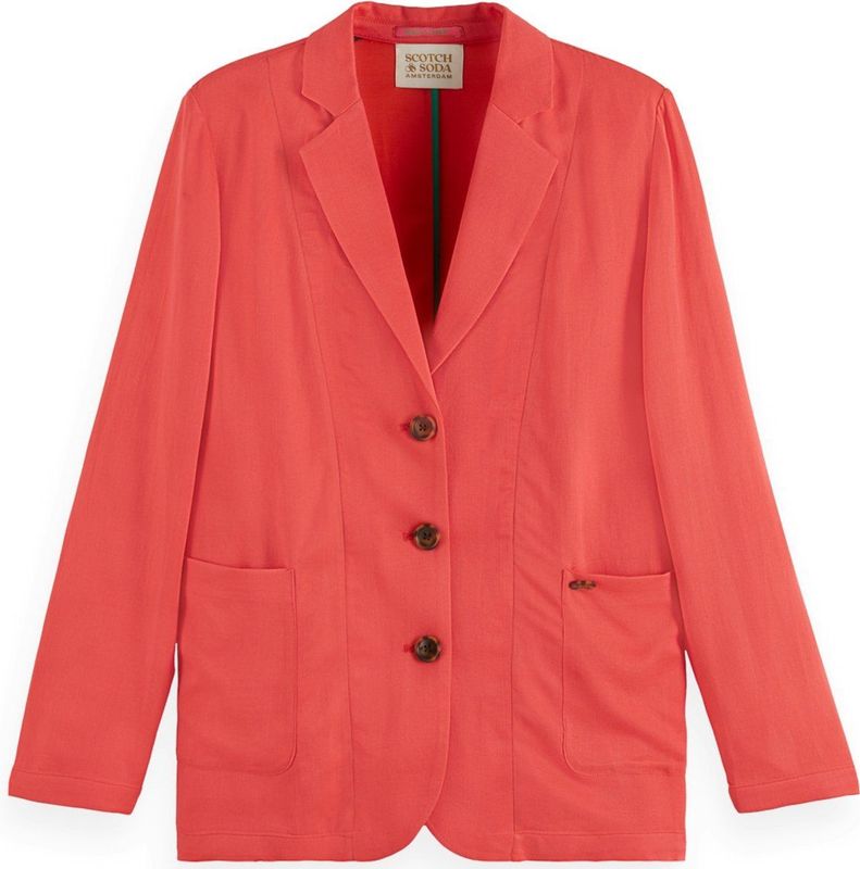 Scotch & Soda - Boxy Unlined Single Breasted Blazer - Dames