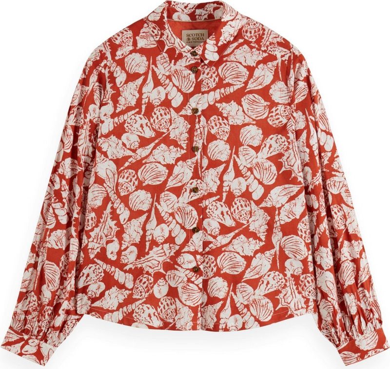 Scotch & Soda - Printed Balloon Overhemd - Dierenprint - Lange Mouwen