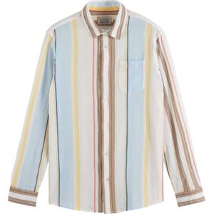 Scotch & Soda - Crinkled Voile Stripe - Overhemd - Lange Mouwen - Multi Stripe