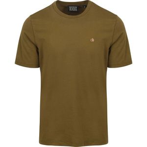 Scotch Soda Garment Dye Logo Crew T-shirt Heren T-shirt