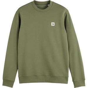 Scotch & Soda Essential Badge Crew Sweat Sweatshirt voor heren, Green Ivy, S