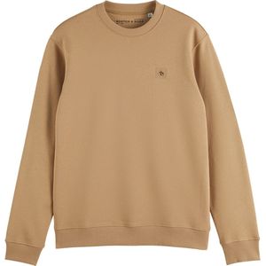 Scotch & Soda Essential Badge Crew Sweat Sweatshirt voor heren, beige (desert sand), M